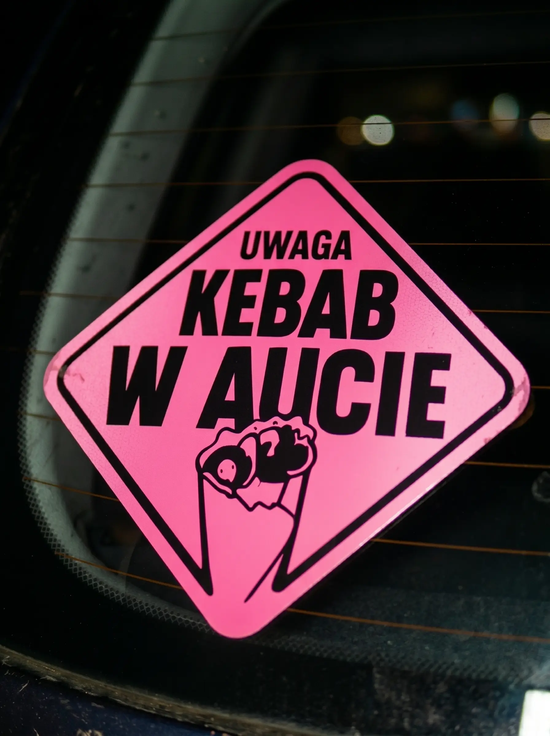 Naklejka kebab w aucie