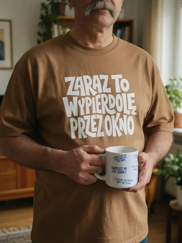 tshirt - zaraz to wypierdolę prez okno