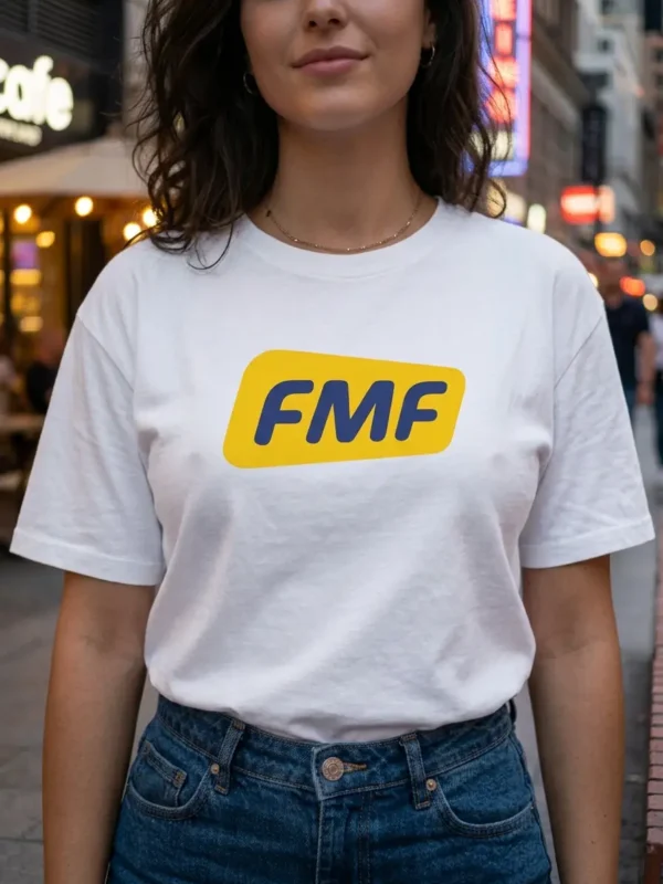 Żółta koszulka Cocainita o kroju slim-fit z satyrycznym nadrukiem. Parodia Chiquita