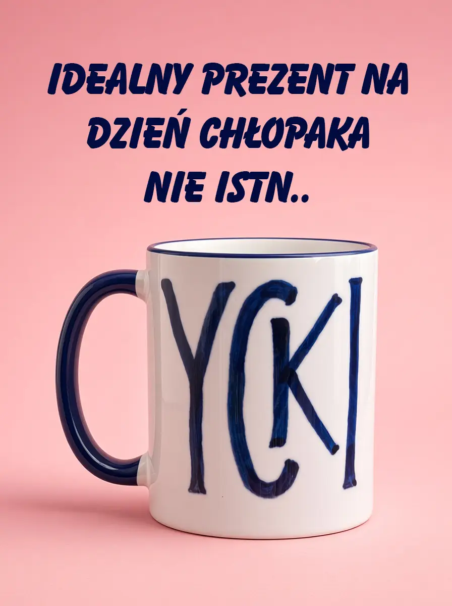 Biały kubek ceramiczny 330 ml z napisem cycki, stanowiący idealny prezent na dzień chłopaka